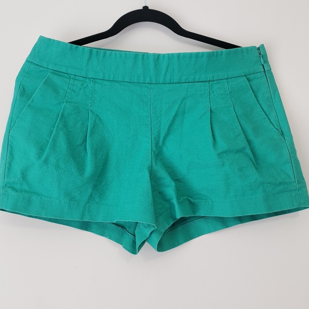 J.Crew women’s blue green pleated short